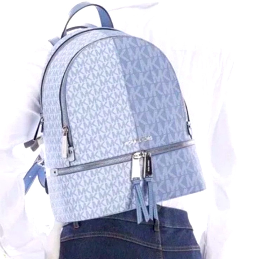 Michael Kors Rhea Zip Medium Logo Signature Backpack original packed